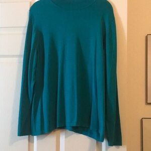 Coldwater Creek Teal Long-Sleeve Knit Top Size 2X